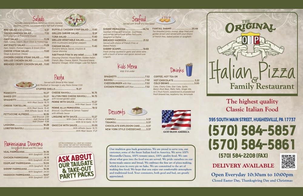 Original Italian Pizza Menu image 2